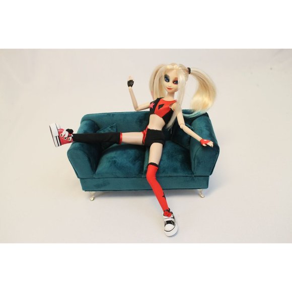 Custom Harley Quinn Repaint Art Doll Elsa OOAK - Picture 6 of 12